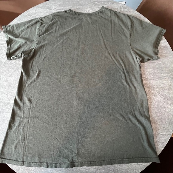 Bone Collector Mens Graphic T Shirt Skull American Flag Print Green Biker - Picture 4 of 4